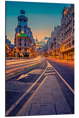 Aluminiumtavla Gran Via at night