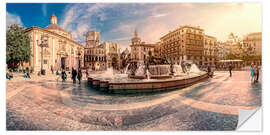 Autocolante decorativo Plaza de la Virgen panoramic, Valencia