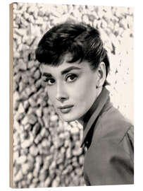 Wood print Audrey Hepburn Portrait I