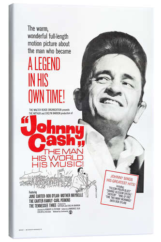 Quadro em tela Johnny Cash! The Man, His World, His Music