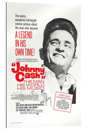 Quadro em plexi-alumínio Johnny Cash! The Man, His World, His Music