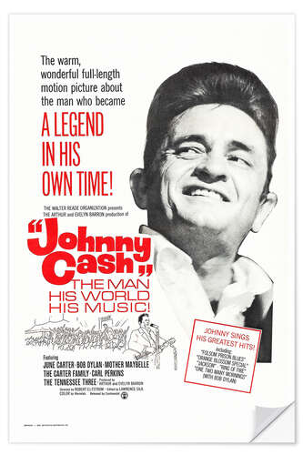 Wandsticker Johnny Cash! The Man, His World, His Music