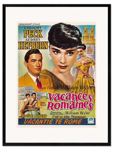 Impression artistique encadrée Vacances romaines