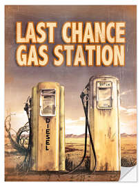 Selvklebende plakat Diesel - Last chance gas station