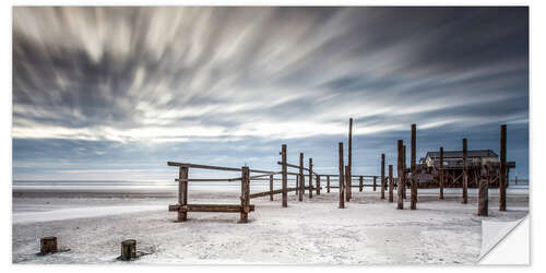 Självhäftande poster St Peter Ording Cloud