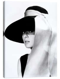 Canvas print  Breakfast at Tiffany&#039;s, Audrey With Hat