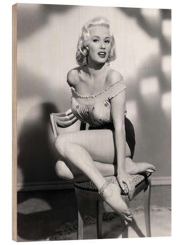 Holzbild Mamie Van Doren