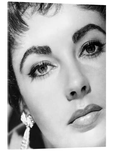 Acrylic print Elizabeth Taylor Close-Up