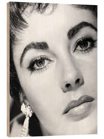 Holzbild Elizabeth Taylor Close-Up