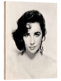 Holzbild Elizabeth Taylor Portrait I