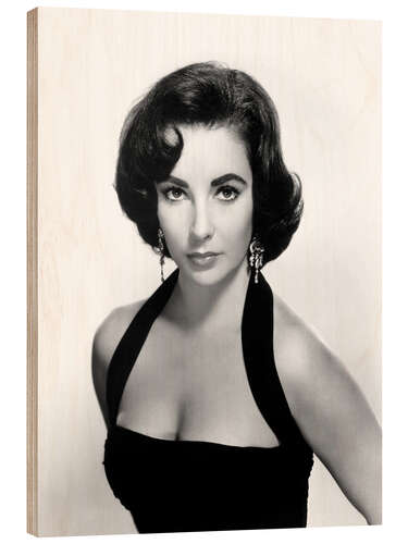 Wood print Elizabeth Taylor