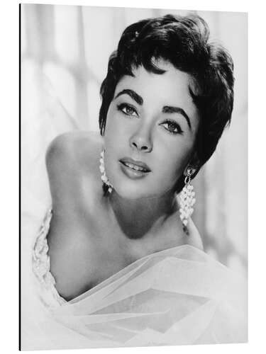 Cuadro de aluminio Elizabeth Taylor with Earrings