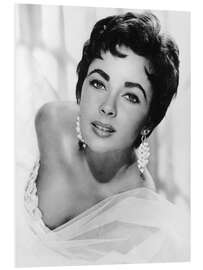 Foam board print Elizabeth Taylor with Earrings