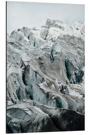 Aluminium print Closeup view of glacier above Saas Fee, Switzerland