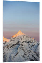 Alumiinitaulu Weisshorn mountain peak at dawn. View from Gornergrat, Zermatt, Switzerland.