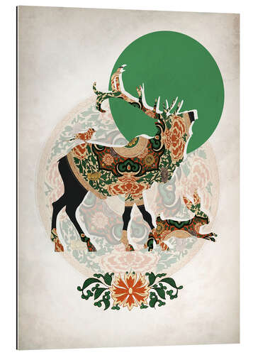 Gallery print Stag, bird and hare