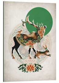 Magnettafel Hirsch, Vogel und Hase