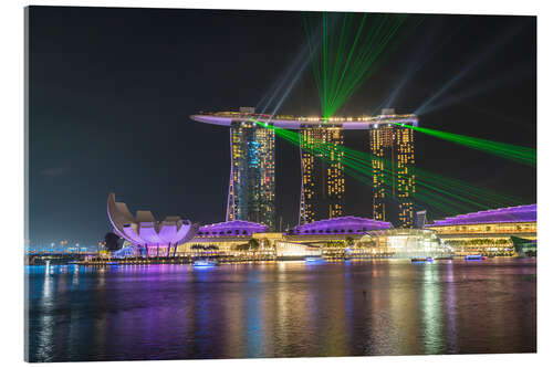 Tableau en verre acrylique Marina Bay Sands Hotel in Singapore