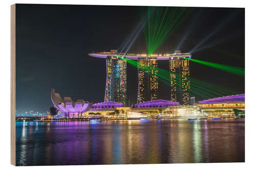 Print på træ Marina Bay Sands Hotel in Singapore