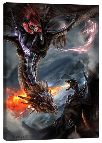 Quadro em tela Dragon Battle