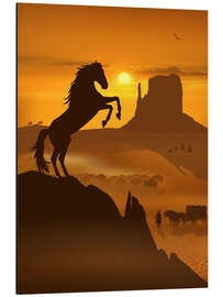 Magnettafel Der schwarze Mustang