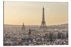 Tableau en aluminium Paris à la lumière du soir