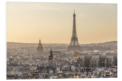 Foam board print Paris in the evening light