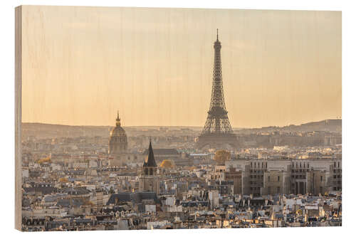 Puutaulu Paris in the evening light