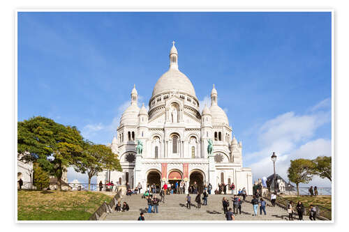 Poster Basilika Sacré-Coeur in Montmartre, Paris