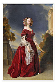 Print  Queen Marie Louise van België - Franz Xaver Winterhalter