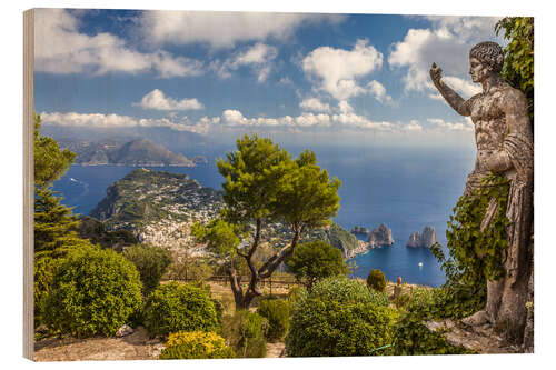 Cuadro de madera Monte Solaro on Capri (Italy)