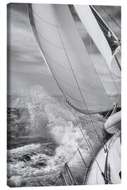 Canvas print  Sailing black / white - Jan Schuler
