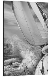 Magnettafel Segeln Schwarz/Weiß