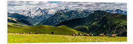 Foam board print Alps Dolomites