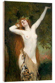 Wood print Bacchante