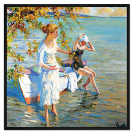 Gerahmter Kunstdruck Am Badeplatz