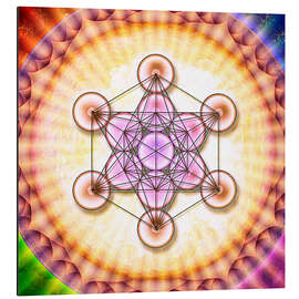 Aluminiumsbilde Metatrons kube - sol artwork II-I