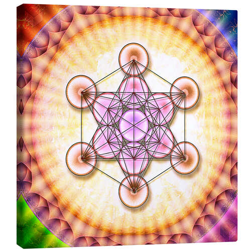 Canvas print Metatrons cube - sun artwork II-I