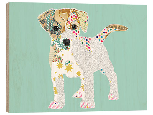 Wood print Jack Russel Collage