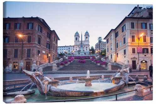 Leinwandbild Blick vom Bernini-Brunnen, Rom, Italien II