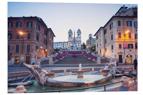 Foam board print View from the Bernini fountain, Rome, Italy II