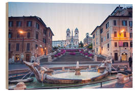 Puutaulu View from the Bernini fountain, Rome, Italy II