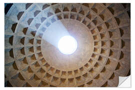 Muursticker Ceiling of the Pantheon temple, Rome