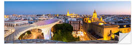 Selvklæbende plakat Seville with La Giralda
