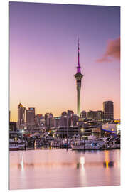 Tableau en aluminium La ville d'Auckland et son port au lever du soleil, Nouvelle-Zélande