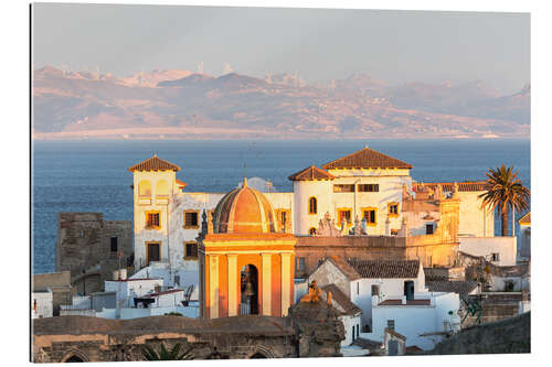 Gallery print Strait of Gibraltar and town of Tarifa at sunset, Andalusia, Spain