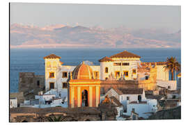 Magnettafel Straße von Gibraltar und die Stadt Tarifa bei Sonnenuntergang, Andalusien, Spanien