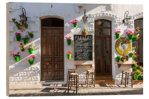 Holzbild Typische Bar in Andalusien