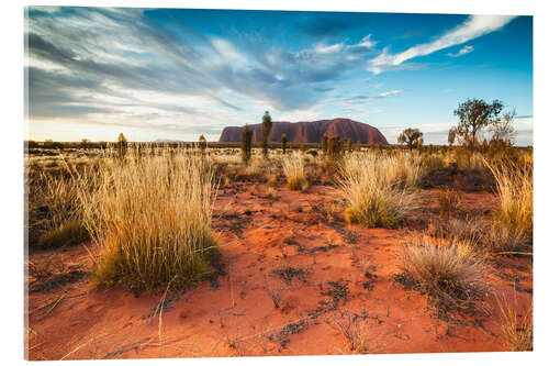 Acrylglasbild Rote Wüste am Ayers Rock