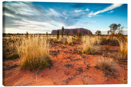 Lærredsbillede  Red Desert at Ayers Rock - Matteo Colombo